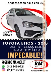 Toyota Etios Xls 1.5 RM AUTOS VENDE