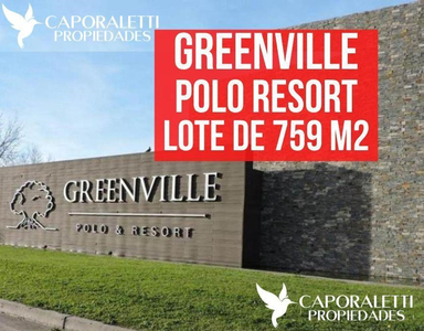 Venta De Lote Terreno En Greenville Polo & Resort Barrio D 759 M2 Hudson Oportunidad