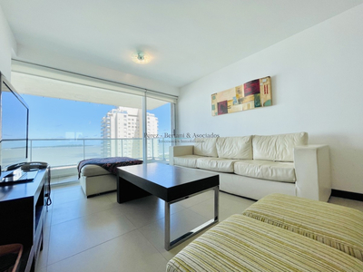 Apartamento De 2 Dormitorios, Vista Al Mar Y Parrillero En Playa Mansa, Alquiler Temporario