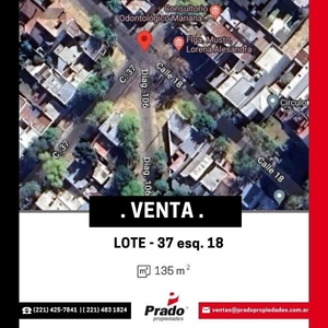 Lote en Venta en La Plata (Casco Urbano) sobre calle 37, buenos aires