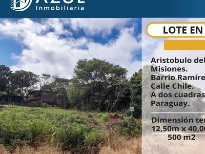 Terreno en venta el lote se encuentra a dos cuadras de la avenida paraguay en el barrio ramírez., Aristobulo del Valle