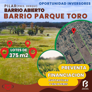 Terrreno Barrio Abierto - 375 M2 - Oportunidad De Inversion.