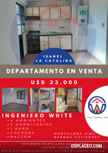 impecable departamento en venta en Ing. withe, Bahía Blanca - 1 baño - 110 m2