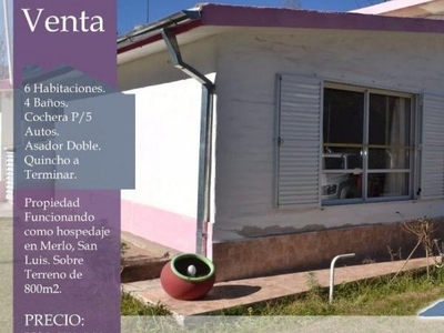 Casa en Venta en Merlo - Piedra Blanca - 4 dorm - 6 amb - 190 m2 - 770 m2 tot.