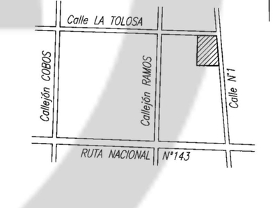 Terreno en venta calle 1 y la tolosa, San Rafael