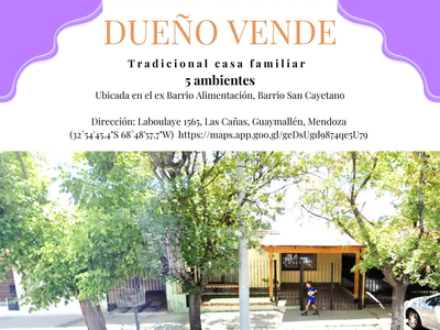 Casa en Venta en Villa Nueva De Guaymallen, Guaymallen