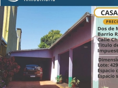 Casa en venta sobre la calle chaco casi chile, a 1000 metros de la ruta 11 en el barrio repetidora., Aristobulo del Valle