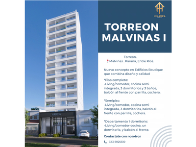 Venta departamento edificio Torreon Malvinas 1