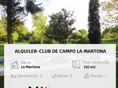 Casa en alquiler en Club de Campo La Martona