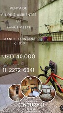 Casa en Venta en Lanus - Manuel Quintana 800 - 1 dorm - 2 amb - 41 m2 - 75 m2 tot.