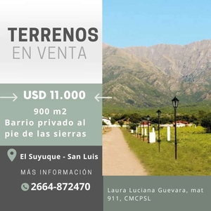 Terreno en Venta en San Luis | El Suyuque | 900 m2