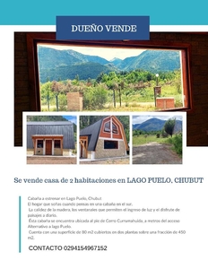 Casa en venta acceso a lago puelo, Lago Puelo