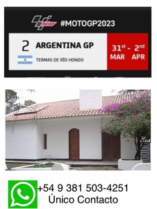 Casa en Alquiler por temporada en Villa de El Lago/ Autodromo Rio Hondo, Santiago del Estero