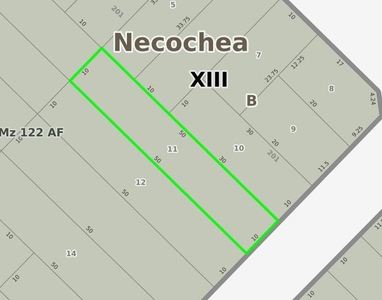 Terreno en Venta en Necochea sobre calle 72 e/ 201 y 203, costa atlantica