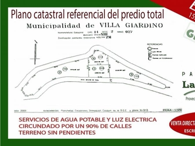 Terreno en Venta en Villa Giardino, Córdoba