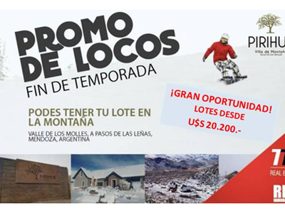 Promo De Locos A 15 Km. De Las Leñas (pirihue) V. De Montaña
