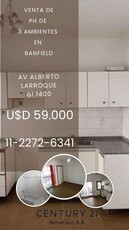Casa en Venta en Banfield - Av Alberto Larroque 1400 - 2 dorm - 3 amb - 60 m2 - 65 m2 tot.