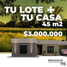 Tu Casa + Tu lote de 45m2 en Calamuhcita