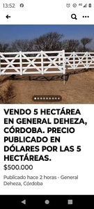5 Hectáreas en General Deheza, Córdoba.