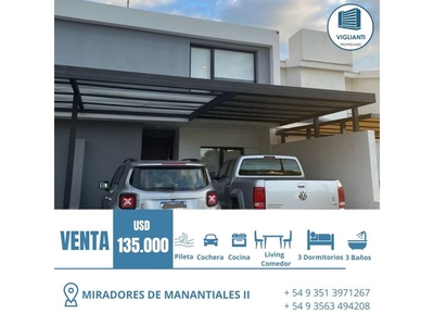 Casa en venta Miradores De Manantiales, Córdoba