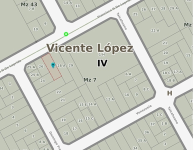 Terreno en venta en Villa Martelli Vicente Lopez