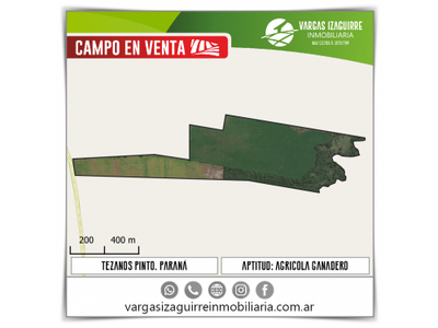 Campo MIXTO en VENTA. 39 ha. Tezanos Pinto, Paraná, E. Ríos